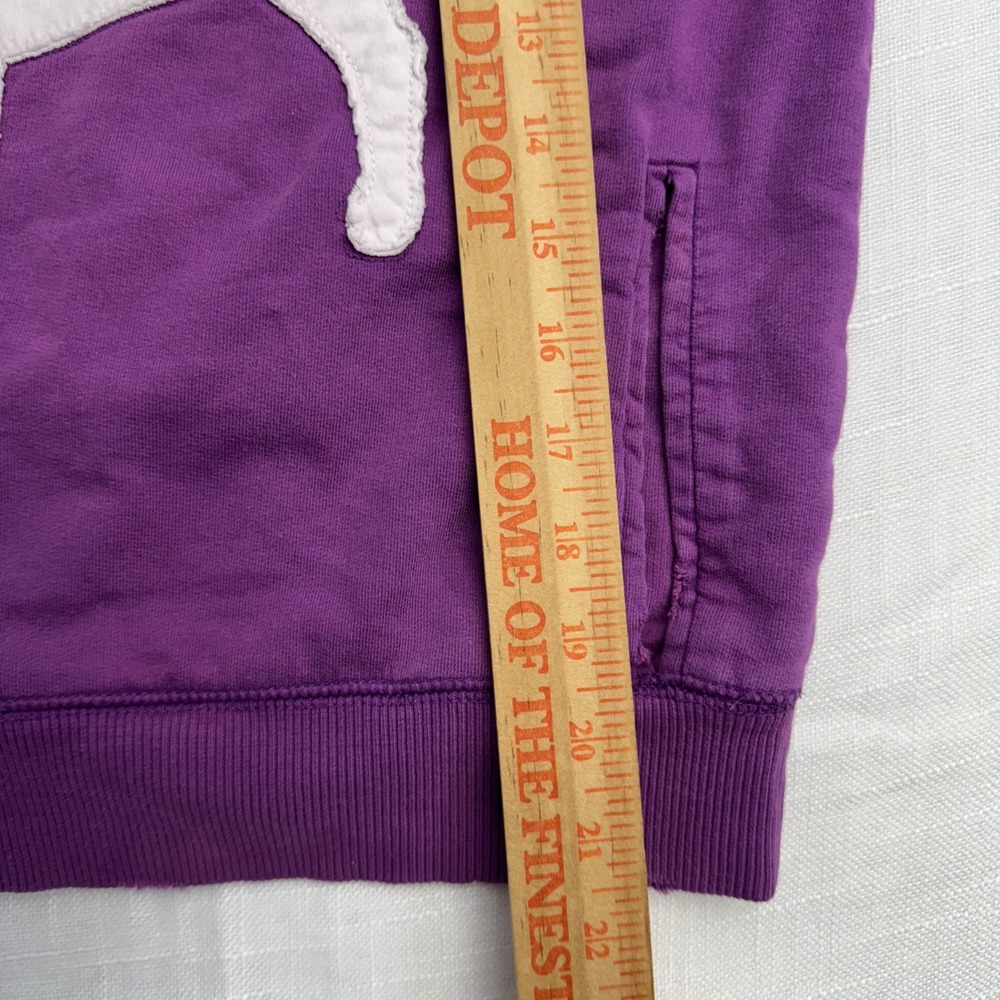 VTG Y2K Victorias Secret XS LIVE FOR PINK Crewneck Sweatshirt Dog Purple Trashed - Picture 11 of 12